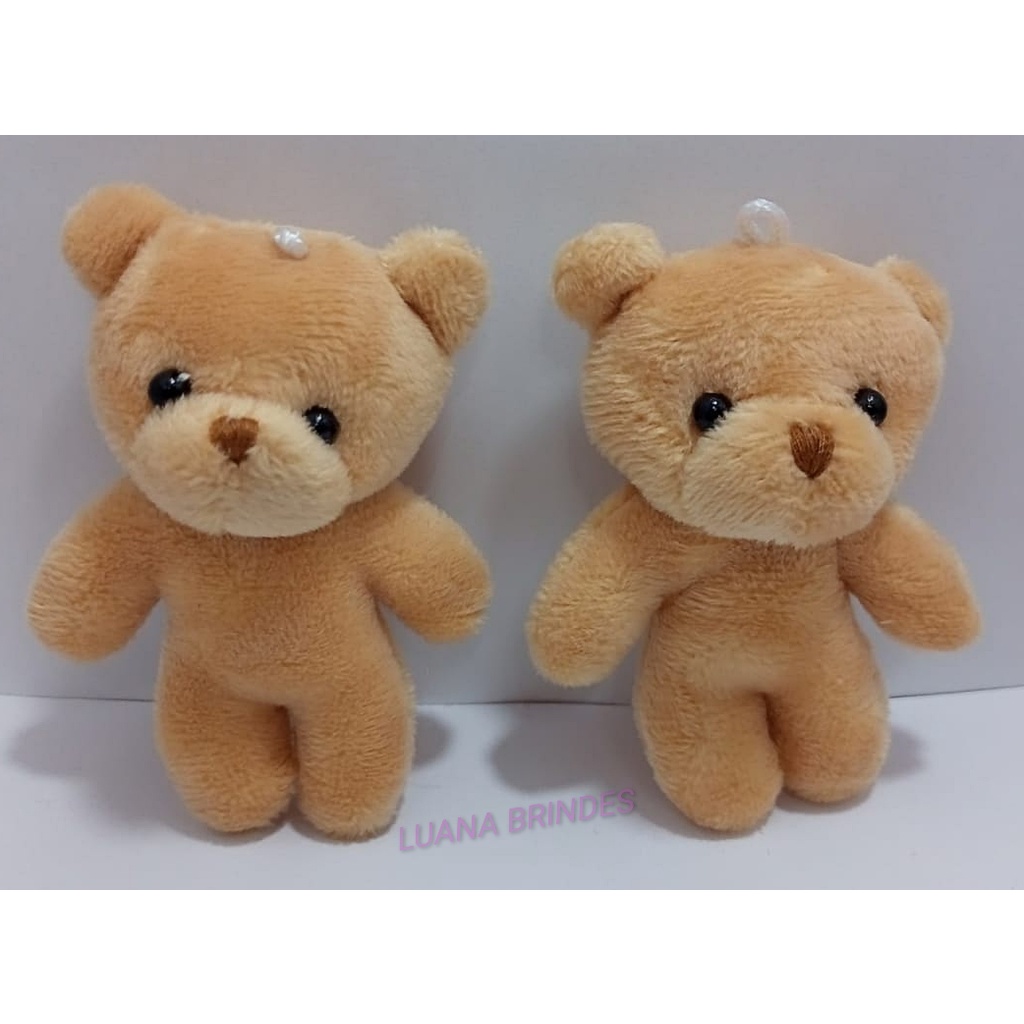Mini Ursinho de Pelúcia Caramelo 8cm/7cm Pacotes com 2 ursinhos