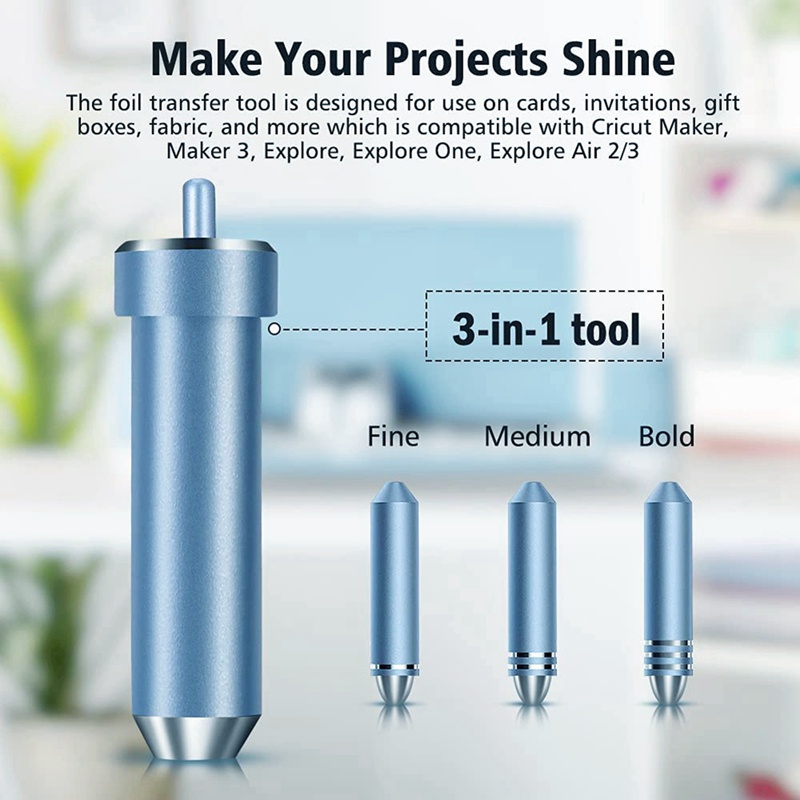 Foil Transfer Tool Replacement,3-In-1 Foil Transfer Kit for Cricut Maker/Maker 3, Explore, Explore One & Explore Air 2/3