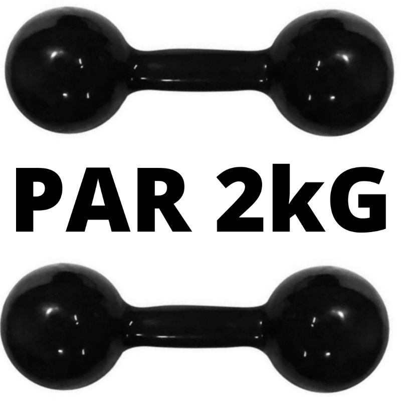 Halter par 2 kg emborrachado total 4 kg halteres Premium PROMOÇÃO
