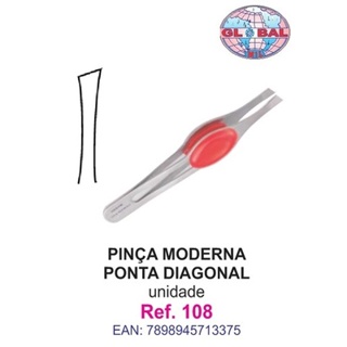 PINÇA MODERNA DIAGONAL UNIDADE GLOBAL REF 108 em Oferta na Shopee
