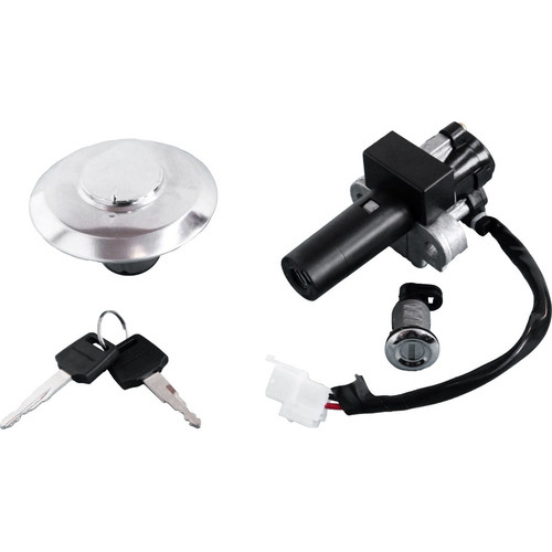 kit Conjunto Trava Chave Ignição tampa tanque 1°linha - Honda Nx4 Falcon 400 2006 a 2008