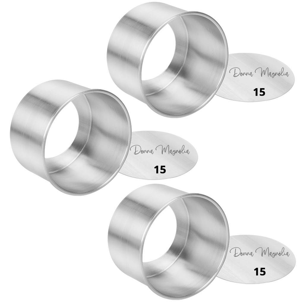 Kit 3 (TRES) Forma Assadeira Bolo Fundo Falso REMOVIVEL  15 x 10 cm Aluminio -  G15 em Oferta na Shopee