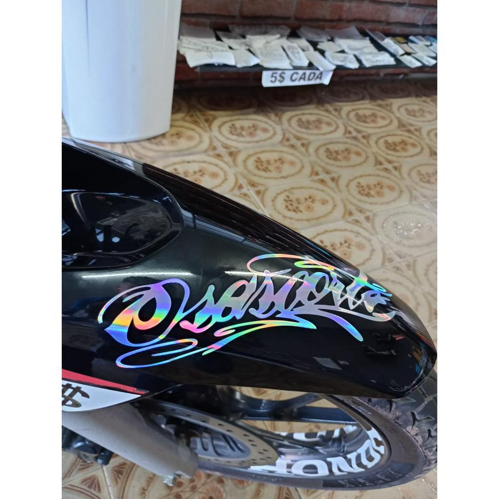 Adesivo Osascorte holográfico para moto em Oferta na Shopee