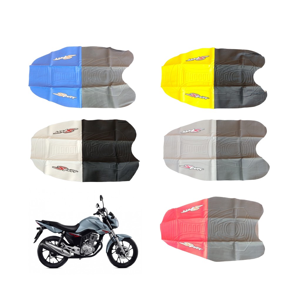 Capa Do Banco Honda Cg 125 / Cg 150 / Cg 160 / Fan / Mix / Start / Titan - De 2009 a 2022 Em Relevo 3D Logo Sport