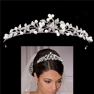 Rhinestone Pearl Bridal Crown Headband Headdress/Ladies Wedding/Crowns Luxo Rainha Princesa Diadem Noiva Acessórios De Cabelo Para Casamento