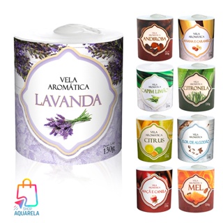 Velas Aromatizadas Perfumadas 130g 72h em Oferta na Shopee