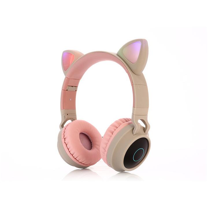 Fone De Ouvido Orelha De Gato Gatinho Cat Bluetooth Ear Com Led Rgb Headphone Shopee Brasil