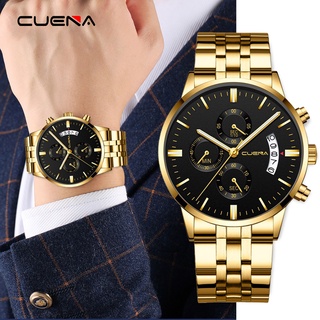 CUENA Relógio Masculino Original De Aço Inoxidável Multifuncional 6801 em Oferta na Shopee