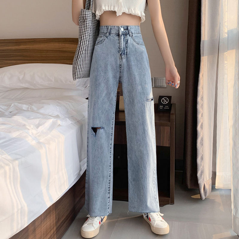 calças jeans largas femininas