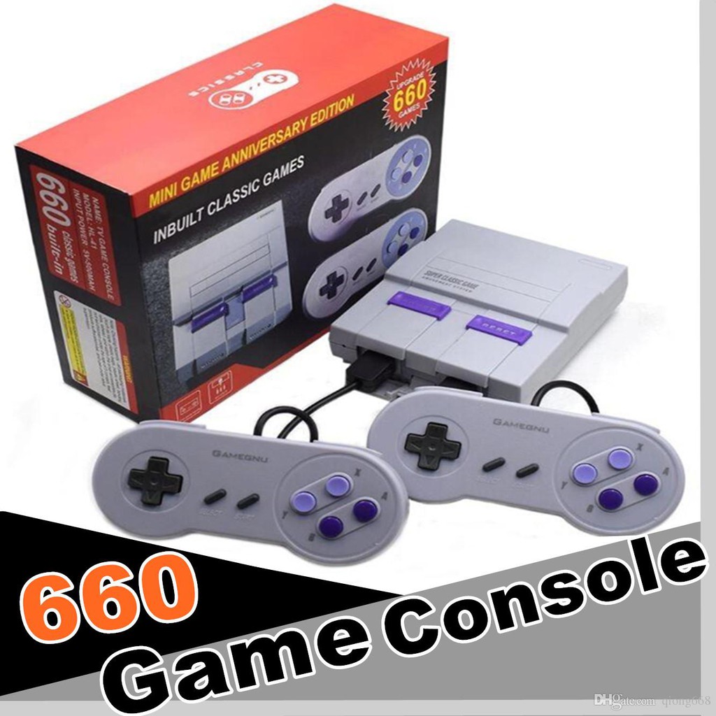 Mini vídeo Game Portátil Retrô 660 Jogos Super Mário Console Nintendo Snes Gens
