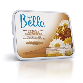 Cera Quente em Barra 1 kg - Depil Bella Camomila e Calêndula Deo
