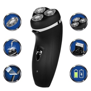 [Máquina De Barbear Masculina Recarregável 220V 4D 3 Cabeças | TDU 220V Homens Elétrico Barbeador De Barba De Cabeça