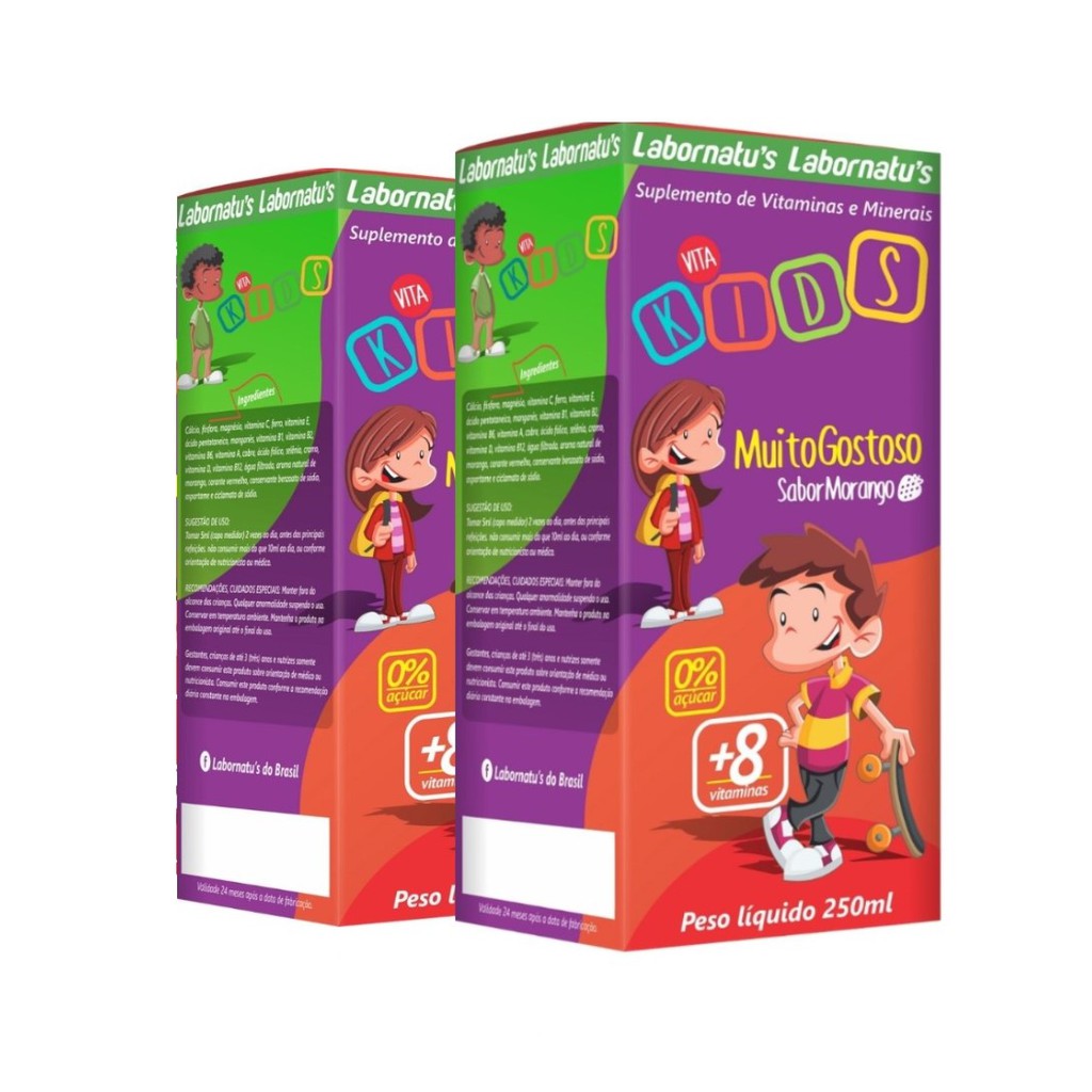 Vitamina Vita Kids 250ml - Completa Infantil - 2 Frascos