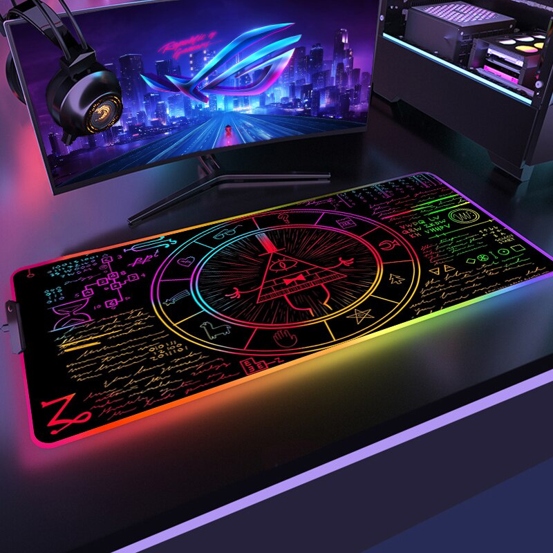 Mouse Pad RGB Grande Acessórios Para Jogos Mousepad LED Light Mause
