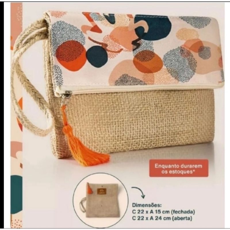 Bolsa Clutch Juta Natura | Shopee Brasil