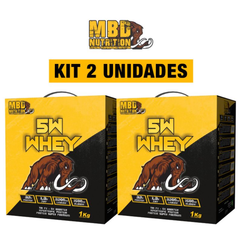 kit 2 Whey Protein MBD NUTRITION 1kg (ATACADO)