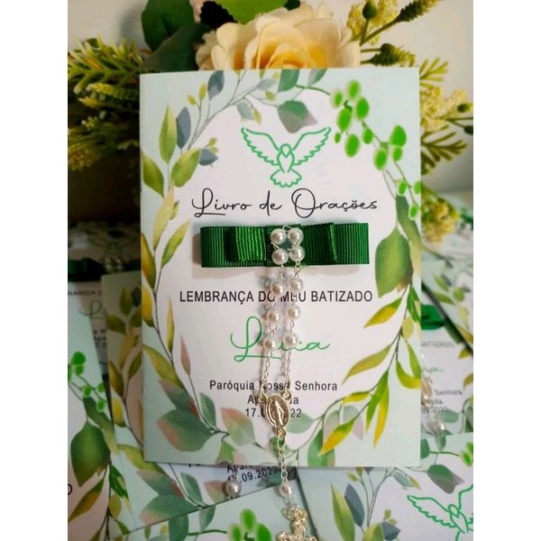 Lembrancinha Batizado Livro de Orações Batismo Crisma, Primeira Comunhão, Maternidade. Papelaria Personalizada.