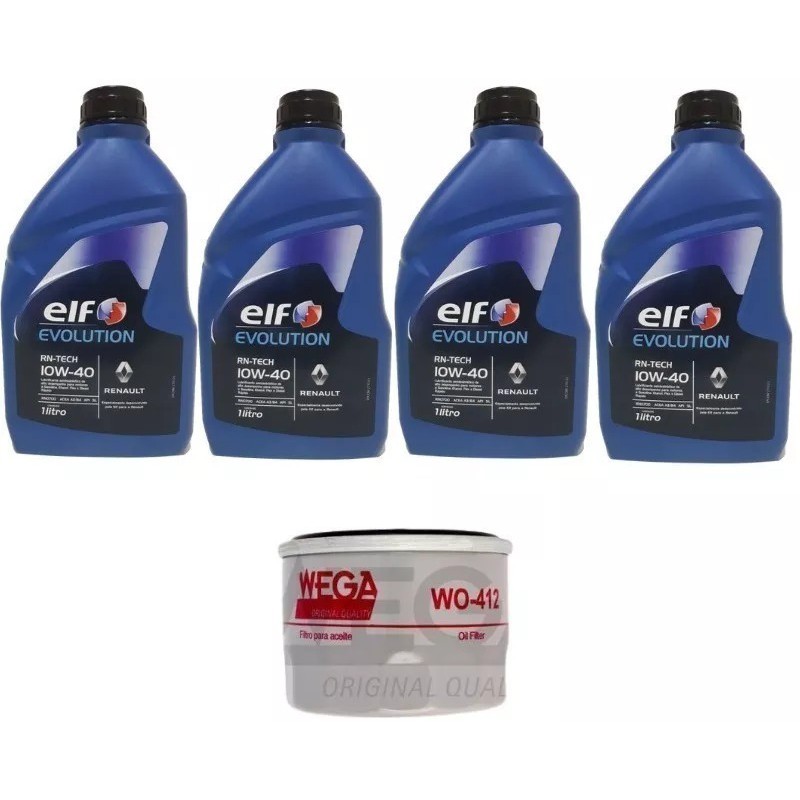 Kit Troca De Elf 10w40 + Filtro Renault Kwid 1.0 3
