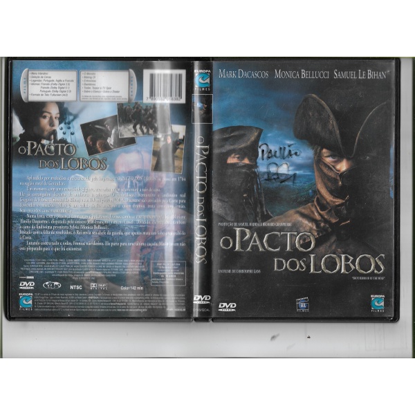 DVD O Pacto dos Lobos - Filme Drama com Monica Bellucci, Samuel Le Bihan (Usado e Original)