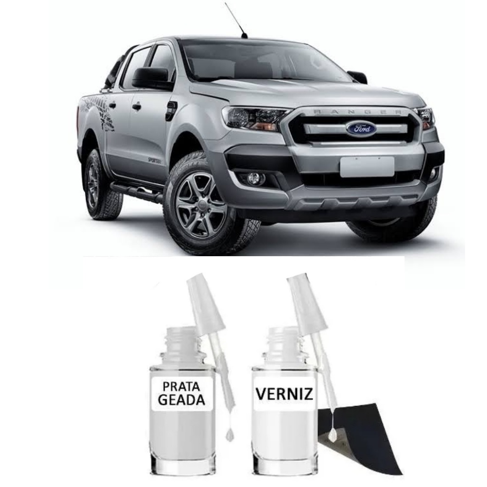 Tinta Tira Risco Automotivo Ford Ranger Cor Prata Geada