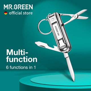 MR.GREEN Cortador De Unhas Multifuncional De Seis Funções Lixa De Aço Inoxidável Abridor De Garrafas Pequeno em Oferta na Shopee