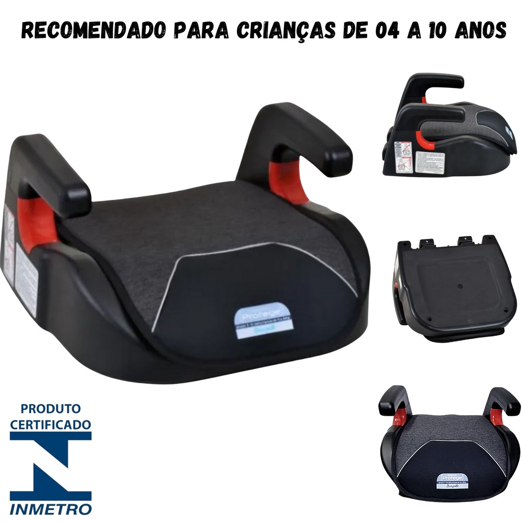 Guinness sad Cruel Assento infantil De Elevação para carro com apoio lateral para crianças de  4 a 10 anos de idade Marca Burigotto | Shopee Brasil