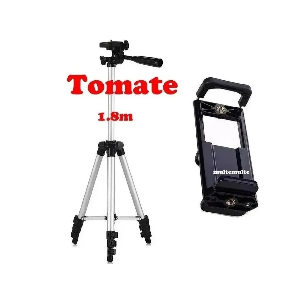 Tripé Universal Profissional 1,8 M Para Camera Tablet Celular ipad iphone