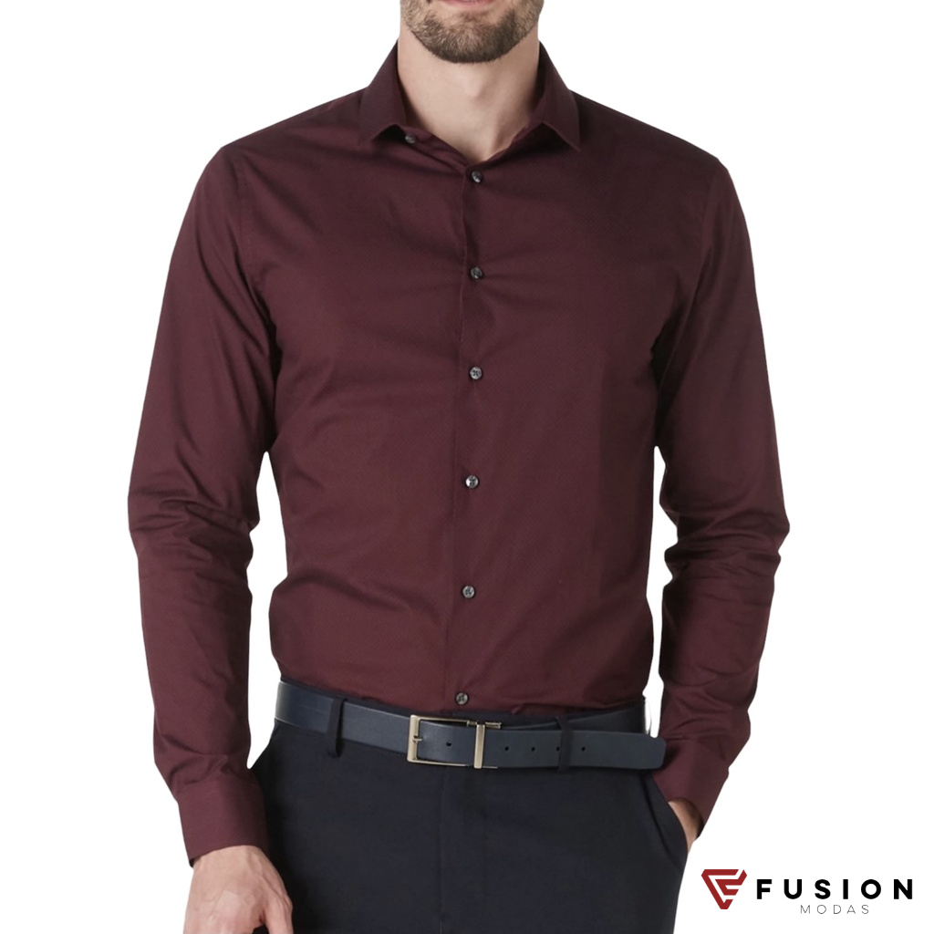 Camisa Social Masculina Slim Fit Eventos Casamento E Festas