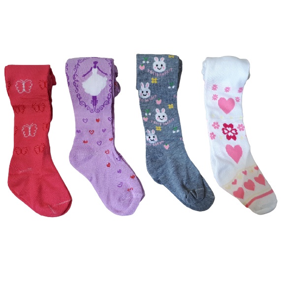 Meia Calça Infantil BARATA Fio 40 Estampada Frio Bem Quente Bebe