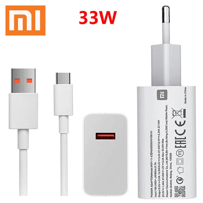 Xiaomi Redmi Xiao Mi 33 W Turbo Carregador De Carga Rápida Cabo De Alimentação 5A Para 12 11 Pro 11 Lite 5G Red Nota 11 Poco F3 X4