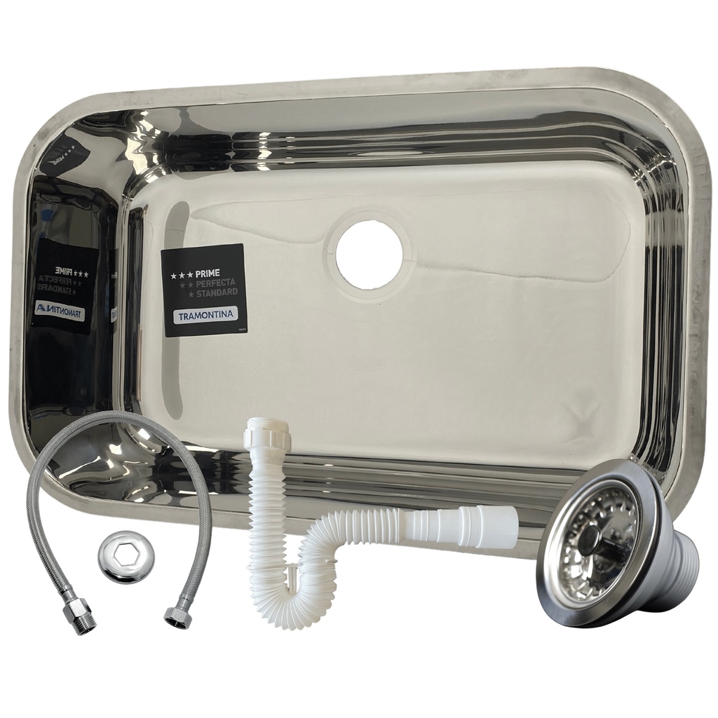 Cuba Aço Inox Tramontina Prime N 2 56x34x17 Com Válvula