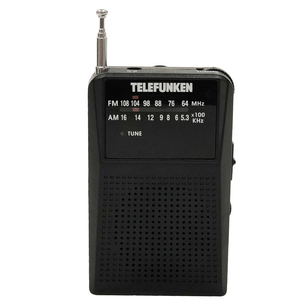 Rádio Portátil de Bolso AM/FM TF1641 Preto Telefunken Shopee Brasil