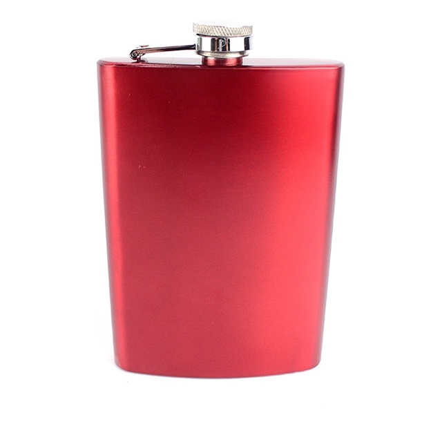 Cantil Porta Bebida De Bolso Vermelho 260ml Whisky Vodka Rum