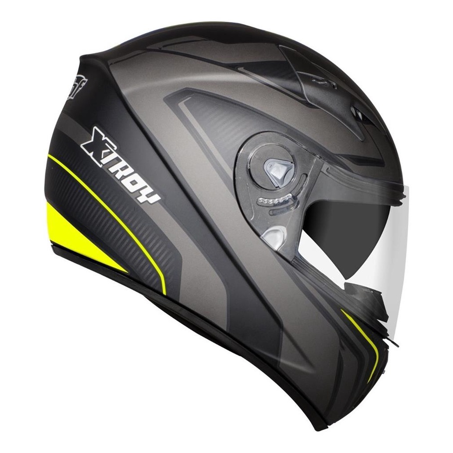 Capacete Moto Ebf Xtroy Com Oculos Interno Fume + Narigueira