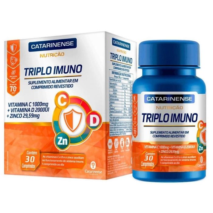 Triplo Imuno Catarinense C/vitamina C+vitamina D+zn C/30comp