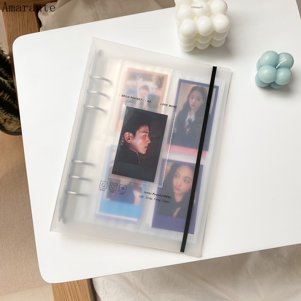 AMA INS A5 Binder 6holes Álbum De Fotos Cartão Postal Organizador De Adesivos Caderno Capa Fotocartão Livro Coleção De Cartões