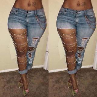 calcas jeans feminina rasgada