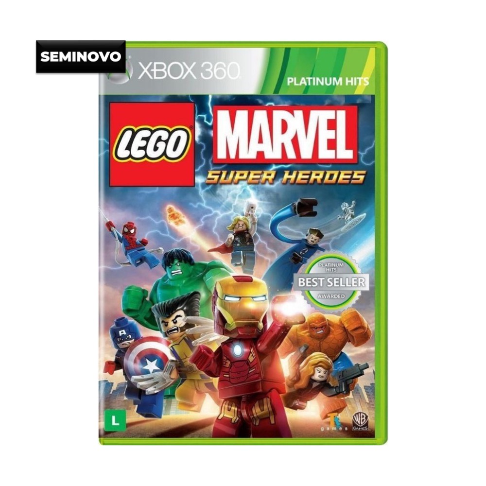 Jogo LEGO Marvel Super Heroes Xbox 360 Mídia Física Original (Seminovo)