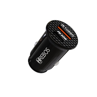Fonte Carregador Veicular Turbo Sem Cabo Tipo-c E Usb Pd 20w HRebos HS-352