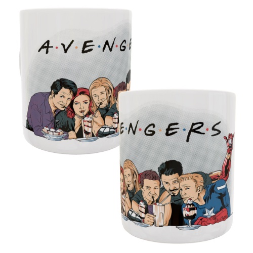 Caneca personalizada Vingadores Avengers Friends - Homem de Ferro Capitão America Hulk Thor Viuva Negra Gavião Arqueiro