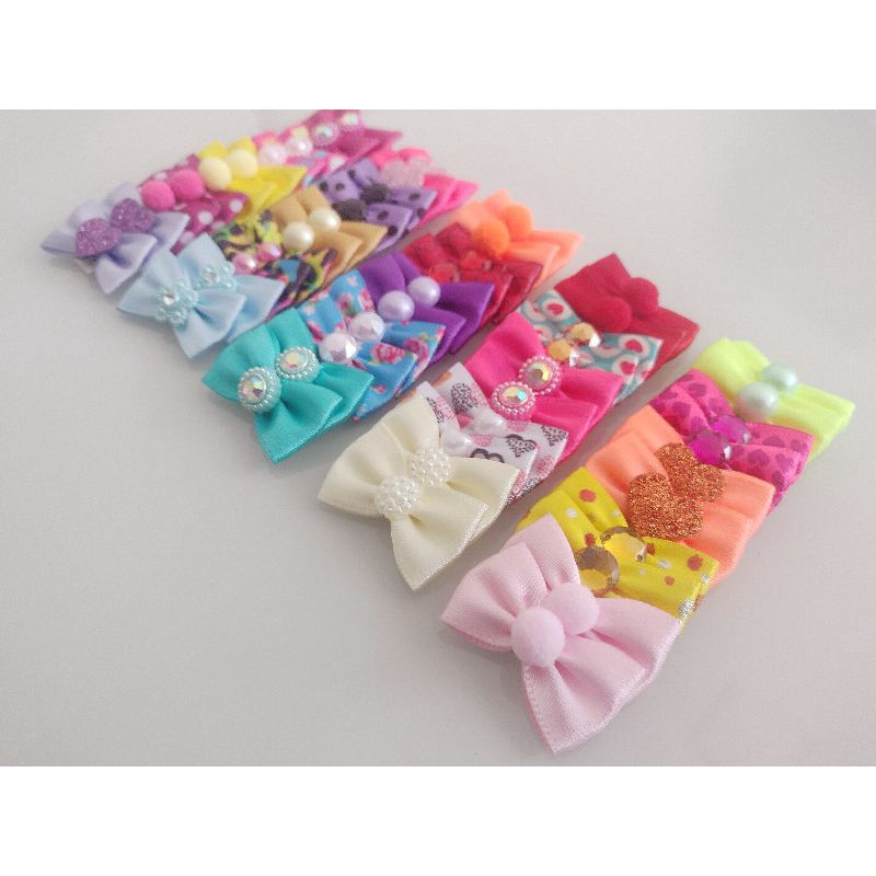 20 Unid. Lacinho Pet P para Cachorro Fêmea Laço Banho e Tosa