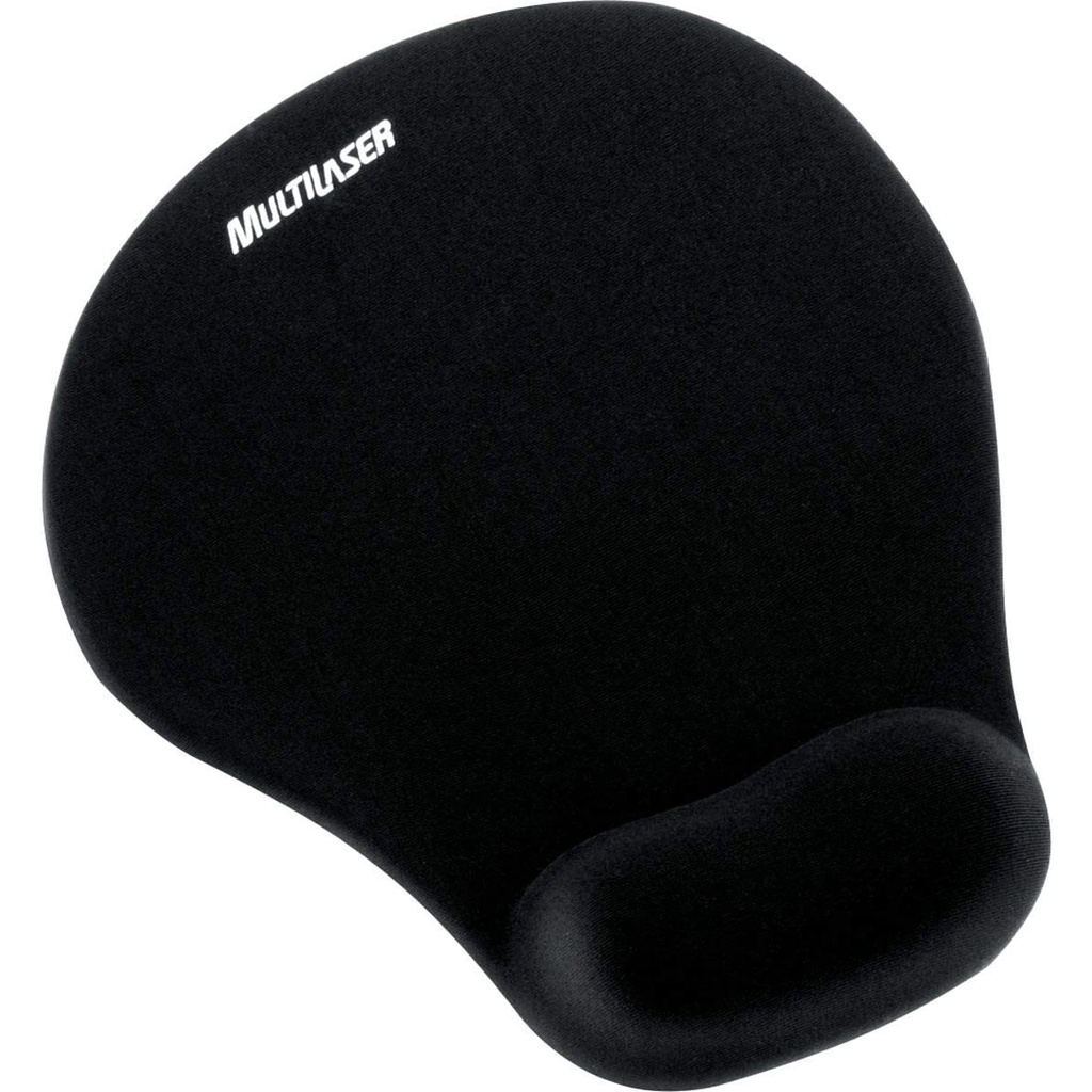 Mouse pad Ergonômico Preto Suporte para mouse e teclado com apoio em gel Multilaser