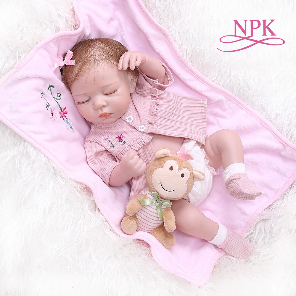 Boneca Bebe Baby Reborn Realista Macia Em Silicone Dormindo Anatomicamente Correto Npk 48cm Shopee Brasil