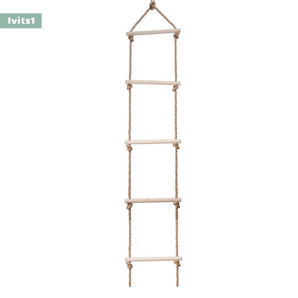 Rope Ladder With 6 Wooden Rungs Rope Ladder Climbing Ladder Swing | Shopee  Brasil