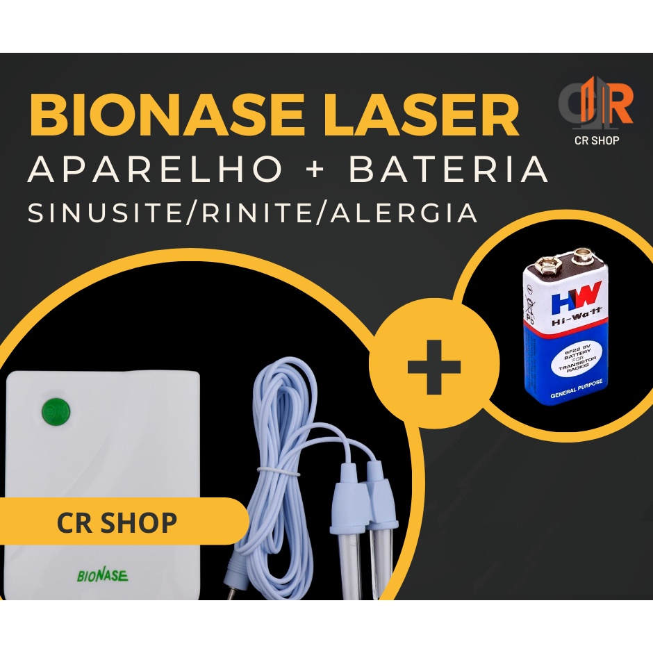 Aparelho Bionase Laser Sinusite Rinite Alergia + Bateria | Shopee Brasil