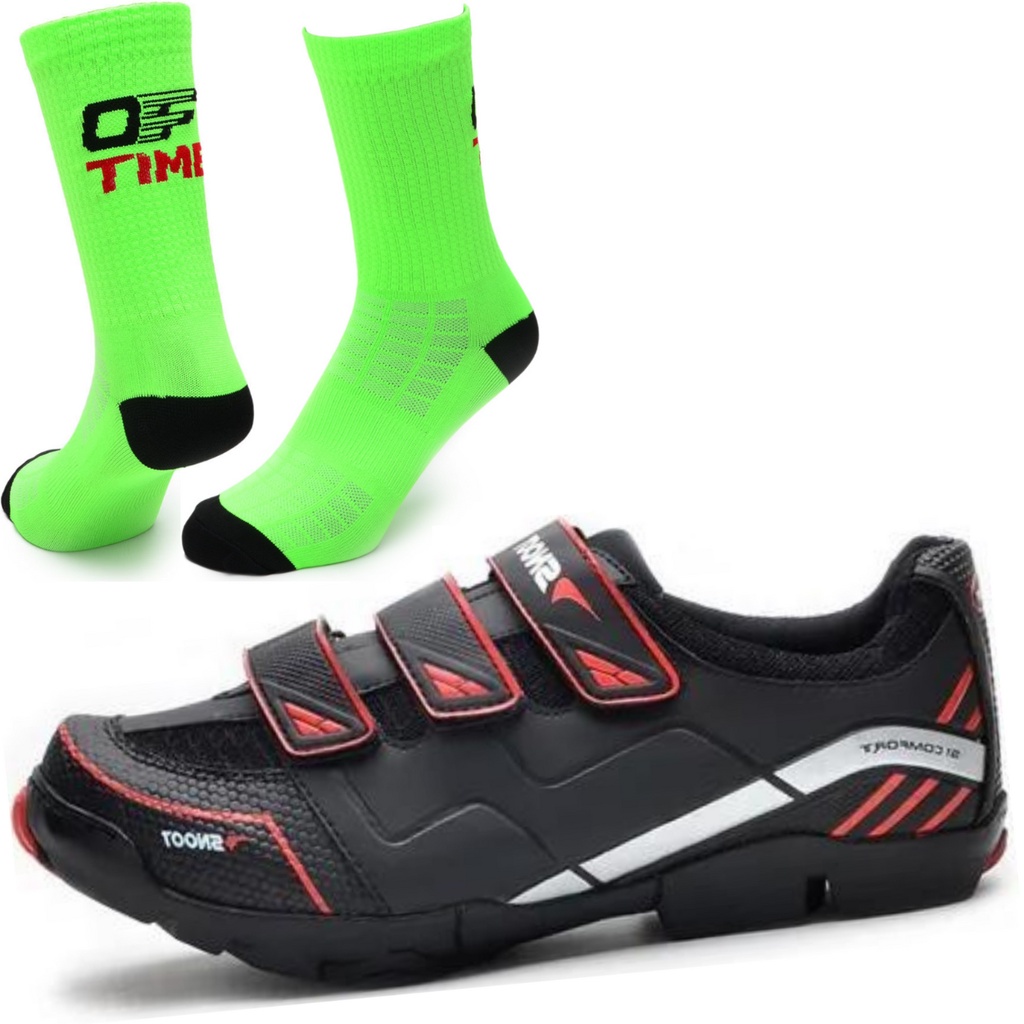 Kit Sapatilha MTB P/ Ciclistas Meia Cano Médio MTB