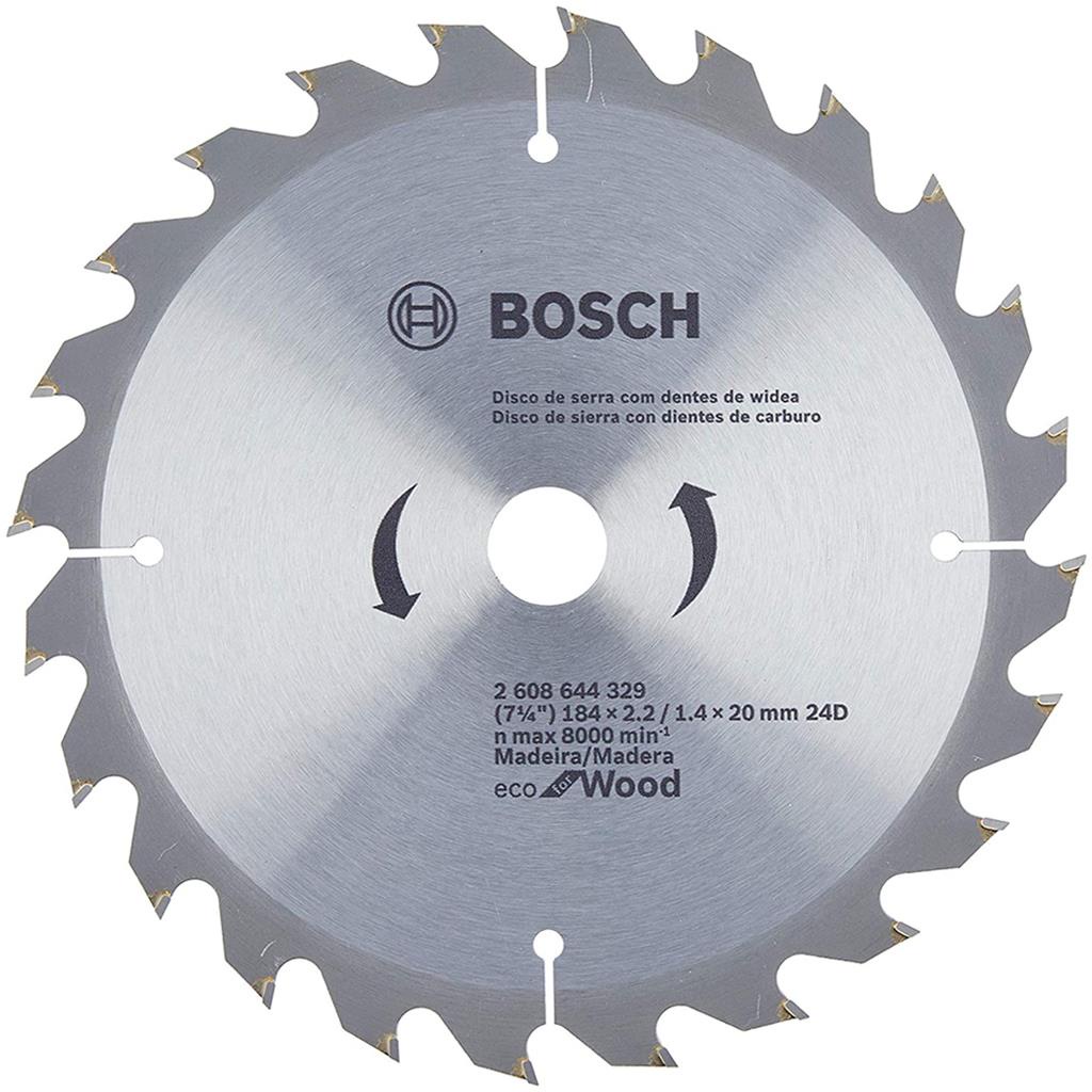 Disco de Serra 184mm p/ Madeira Bosch 24 Dentes Widea Eco for Wood - 7.1/4" - Home & Living