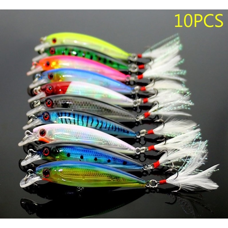 Kit com 10 iscas artificiais estilo X Rap da rapalla de meia agua traira, tucunaré, robalo entre outros.