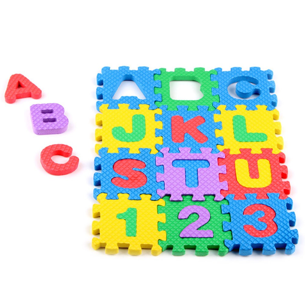 Mini 36 Pçs Tapete De Eva Com Letras Do Alfabeto Para Crianças / Brinquedo  Educativo | Shopee Brasil
