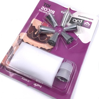 Bicos De Confeitar Inox Saco Bisnaga 8 Peças Top Útil Promoção em Oferta na Shopee